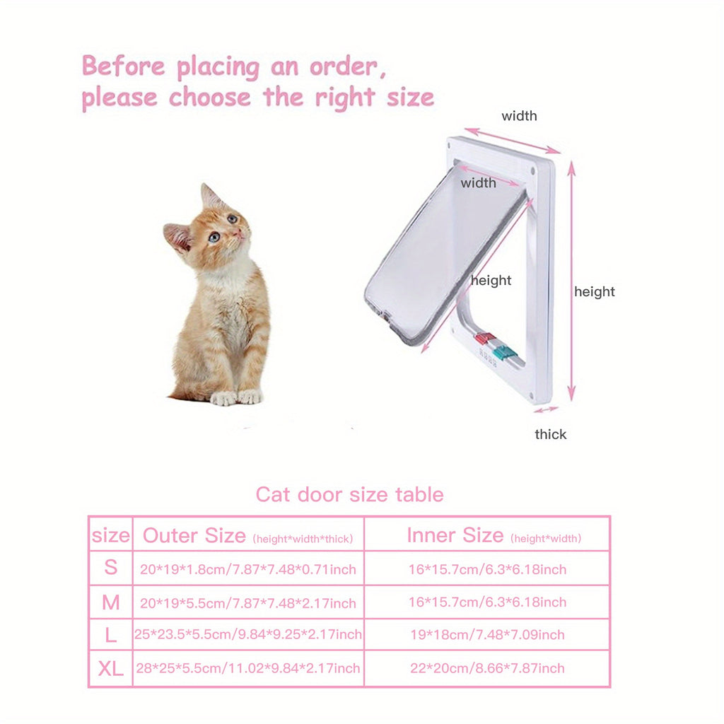 Secure And Convenient Pet Access: Multi-Function Two-Way Pet Door For Cats And Dogs