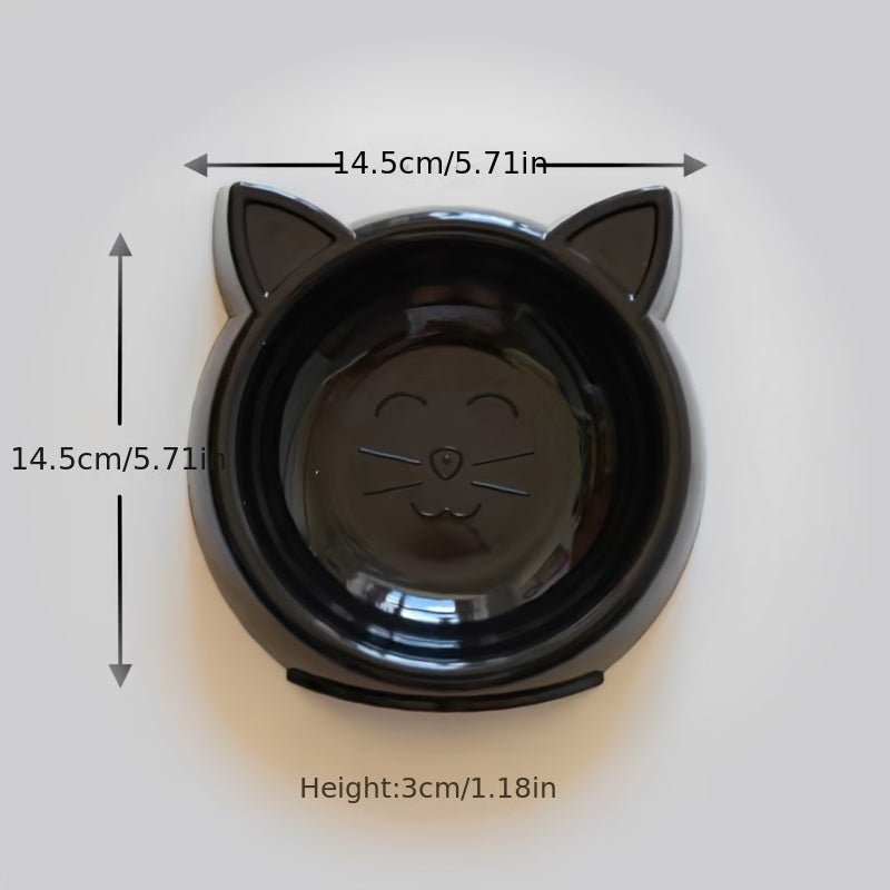 Dual Pet Feeding Bowls for Cats & Small Dogs - Non-Slip, Easy Clean Plastic Food and Water Dish Set