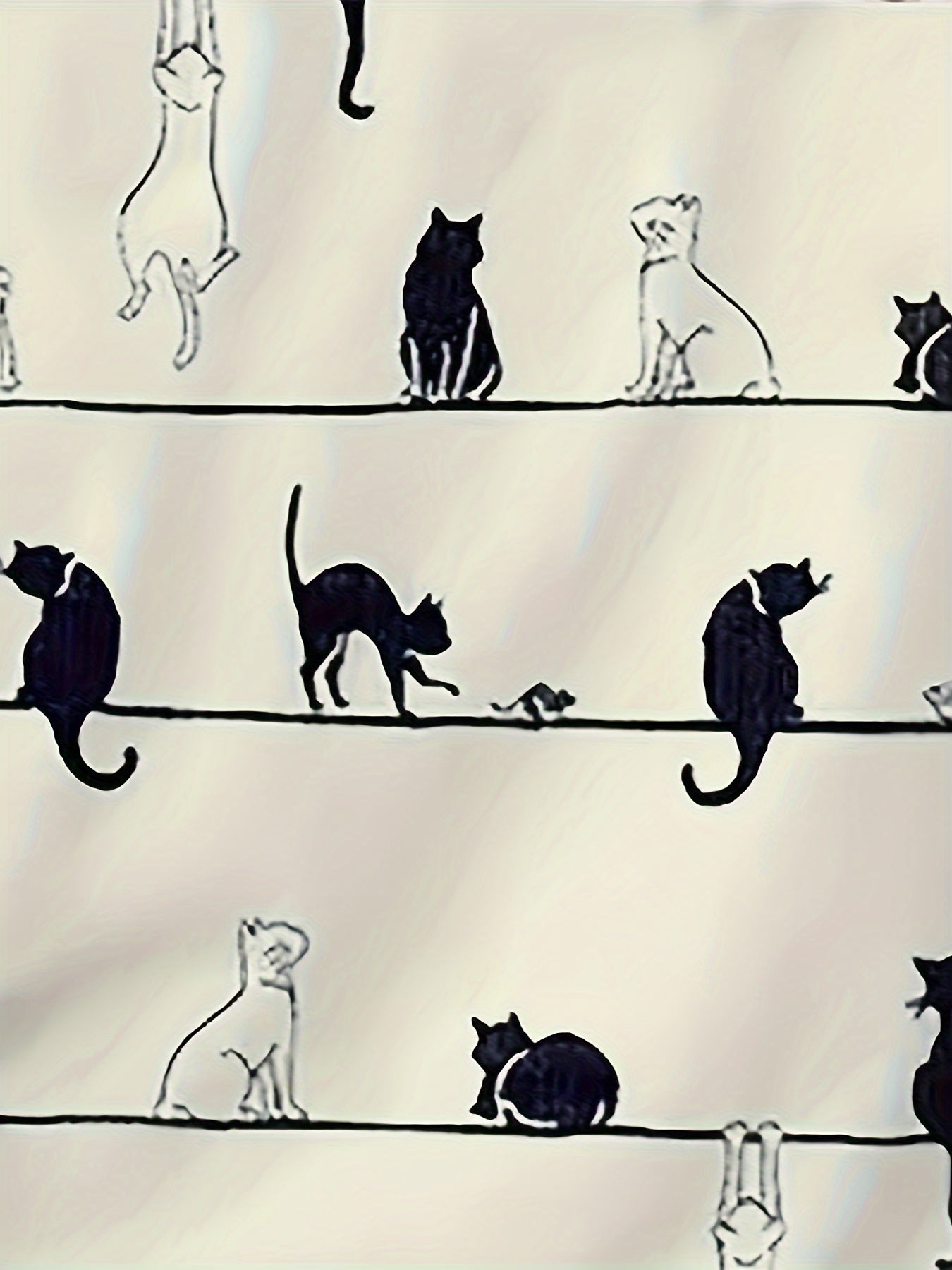 Cute Cat Print V Neck T-shirt, Casual Long Sleeve Top For Spring & Fall, Women's Clothing