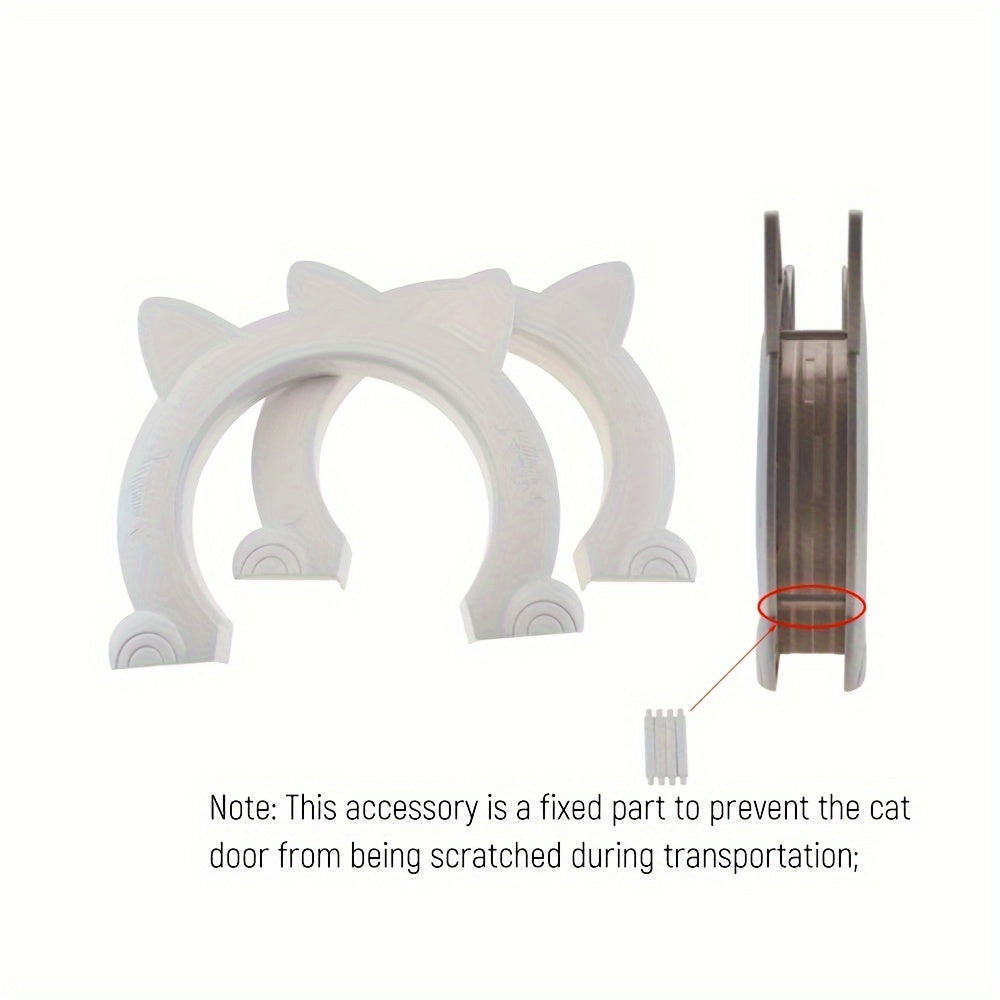 Small Pet Gate Door Kit - Direction Controllable, Accessible, and Durable ABS Plastic Toy for Pet Training, Dog and Cat Door Hole, Kitten-Friendly, Easy Installation