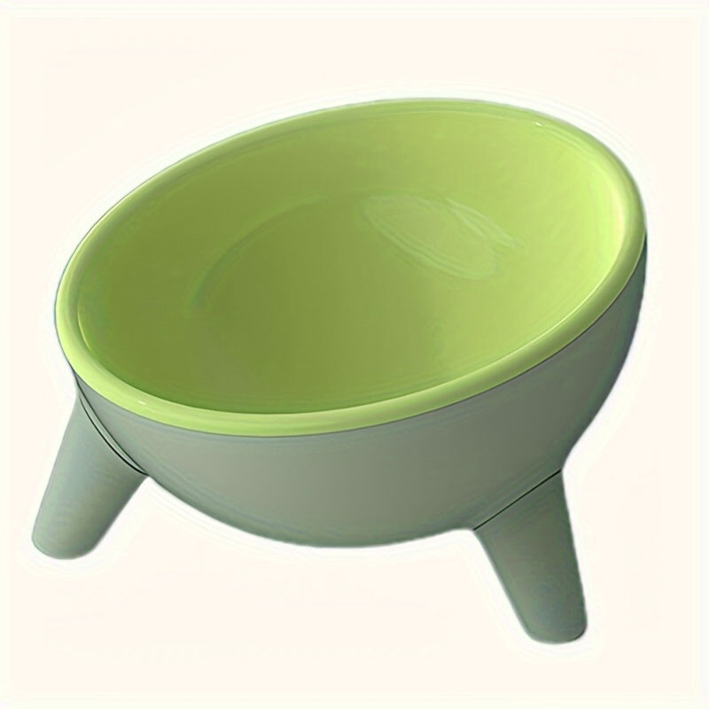 Elevated Cat Feeder Bowl With Stand 15 Degree Tilted Cat Food Bowl Water Dish For Neck Protection