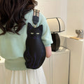 Balck Cat Shaped Crossbody Bag, Vintage Animal Sling Bag, Cute Cartoon Shoulder Bag