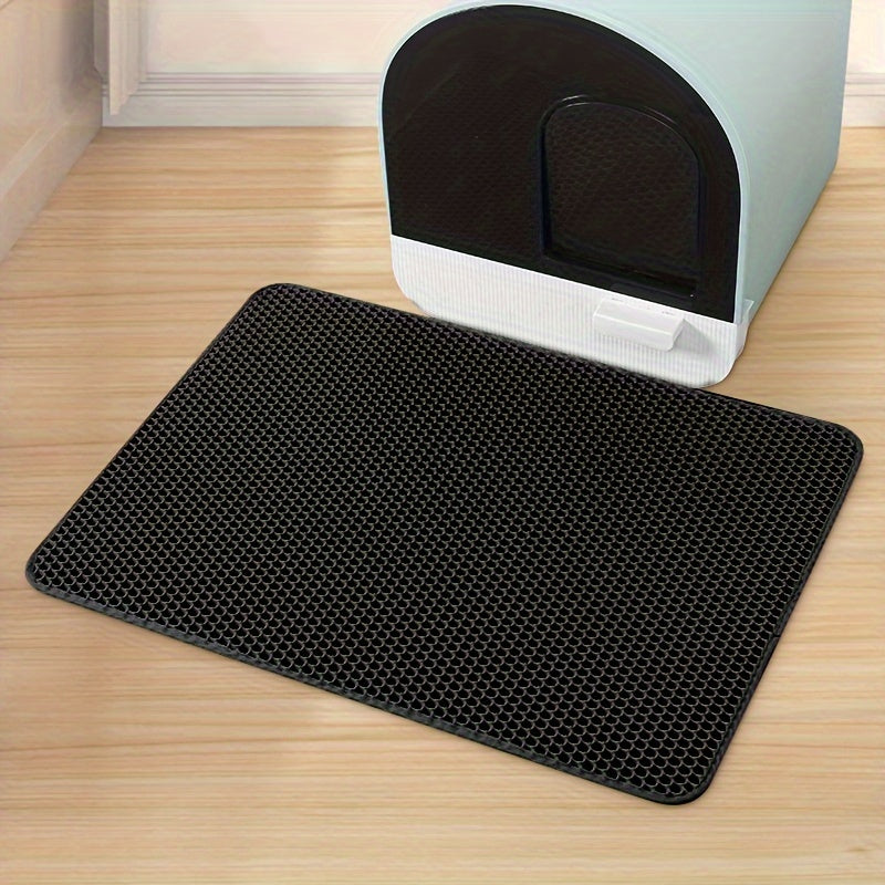 Ultimate Double Layer Cat Litter Mat - Non-slip, Washable & Odor Control - Durable Cleaning Solution for Cat Litter Boxes - Soft on Paws, High-Trap Efficiency