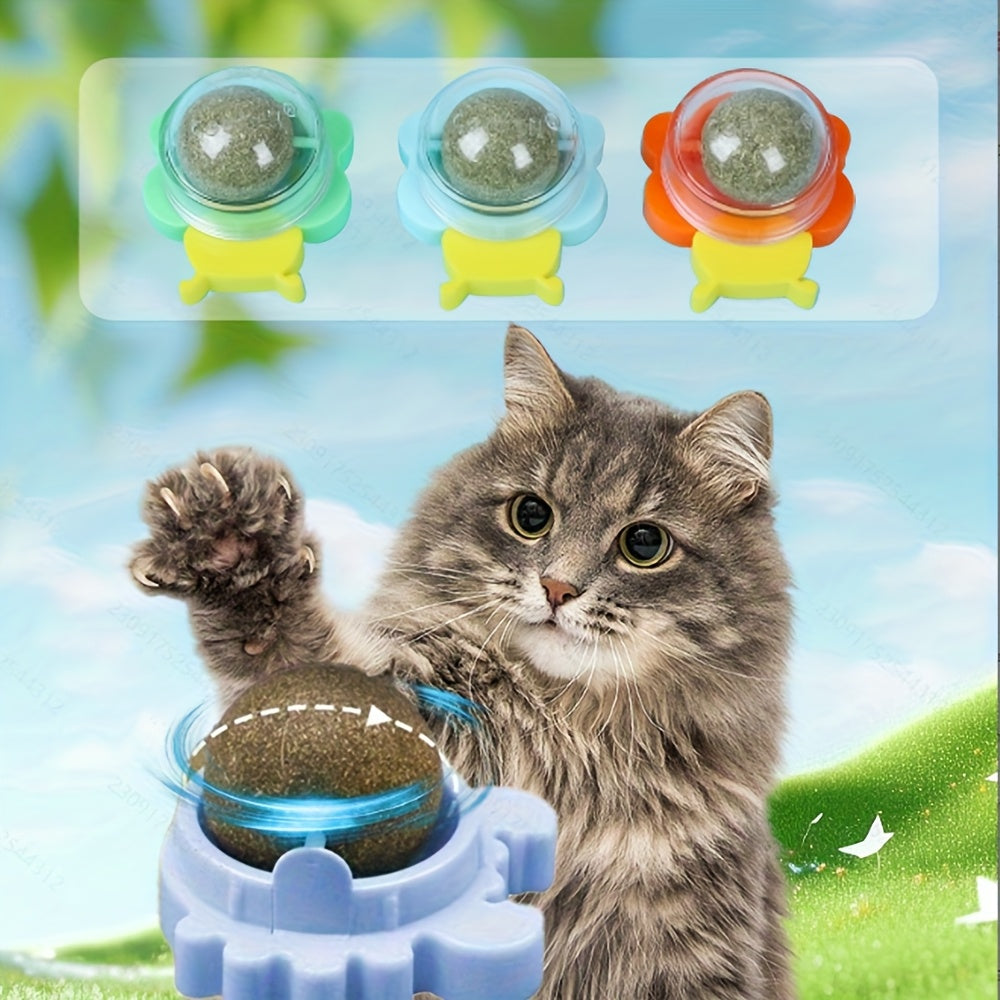 3pcs Rattan Cat Toy Interactive, Ball-Shaped, Chew & Play, Dental Health & Teeth Cleaning / Indoor Cats, All Breeds / Natural Rattan Material, Plaything, Interactive Cat / Durable Without Battery, Playful Exercise, Feline Enr