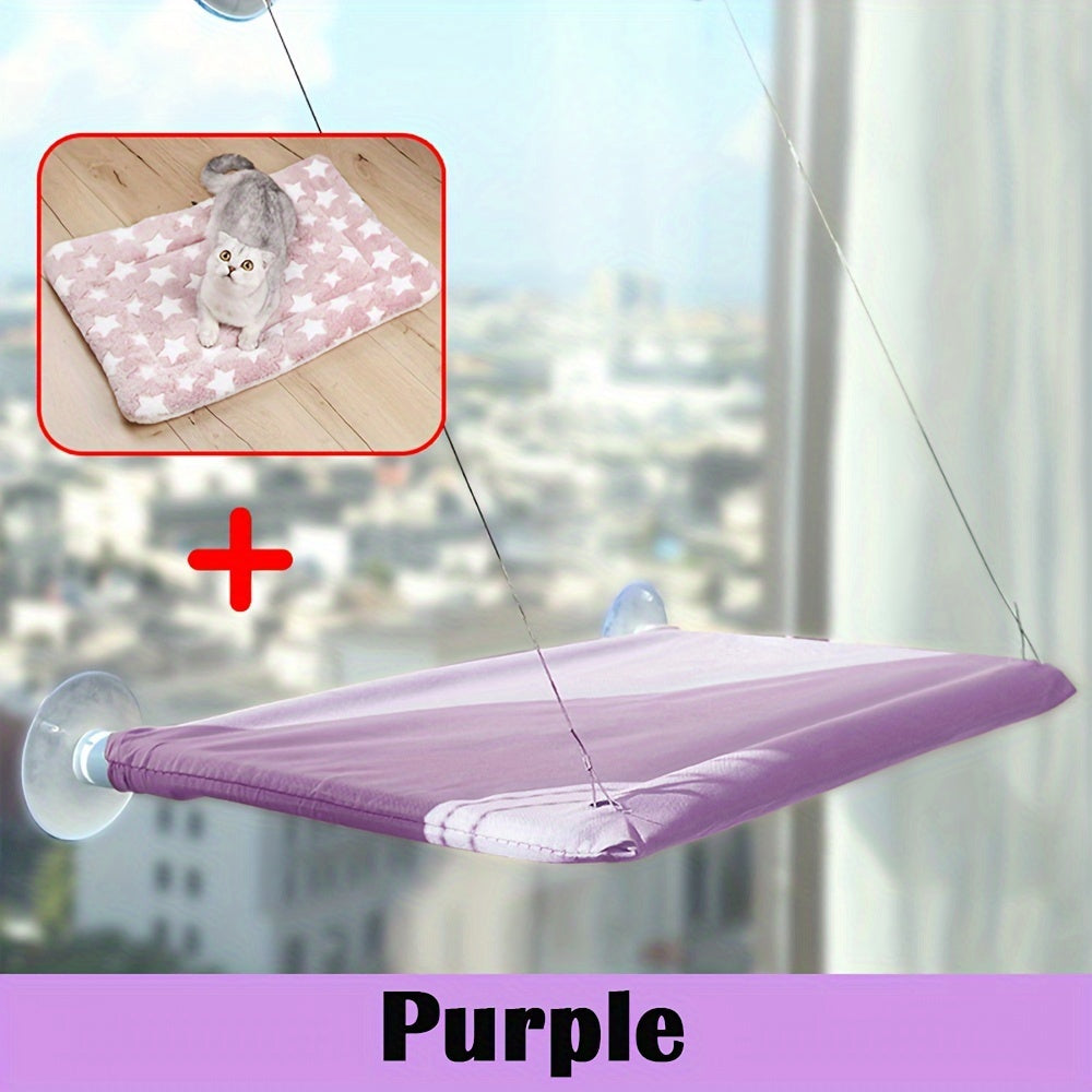 Ultra-Soft Cat Window Hammock Bed - Cozy Cloud-Like Perch for Feline Naptime - Securely Mounted, Enhances Cats View - Perfect Space-Saving Solution for Cat Lovers