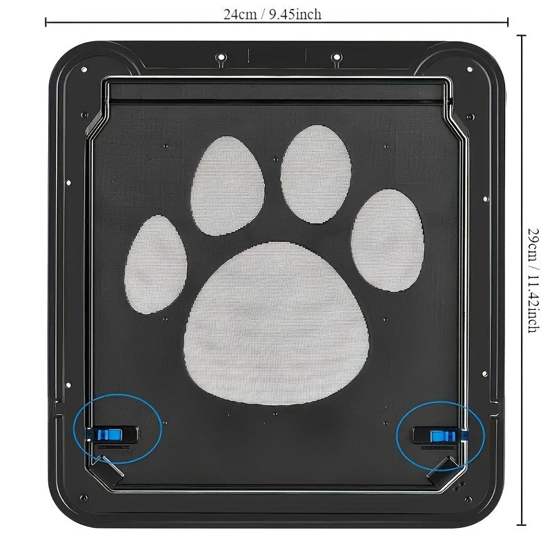 SureFlap Microchip Cat Door with EVA Material, 4-Way Locking Pet Door, Ideal for Small Dogs & Cats, Easy Installation, Sturdy Design with Paw Print Pattern