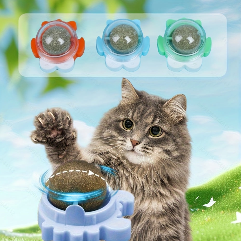 3pcs Rattan Cat Toy Interactive, Ball-Shaped, Chew & Play, Dental Health & Teeth Cleaning / Indoor Cats, All Breeds / Natural Rattan Material, Plaything, Interactive Cat / Durable Without Battery, Playful Exercise, Feline Enr