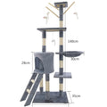 Deluxe 139.7cm Cat Tree Tower with Sisal Scratching Posts, Cozy Condos & Playful Perches - Durable Indoor Furniture for Cats, Kitten Activity Centre, Pet Small Cats Scratcher, Climbing Tower