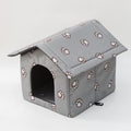 Weatherproof Outdoor Pet House - Cozy Cat Cage & Dog Kennel - Insulated Winter Shelter with Removable Mat & Double Doors - Perfect Villa Cage for Feral Cats and Small Dogs