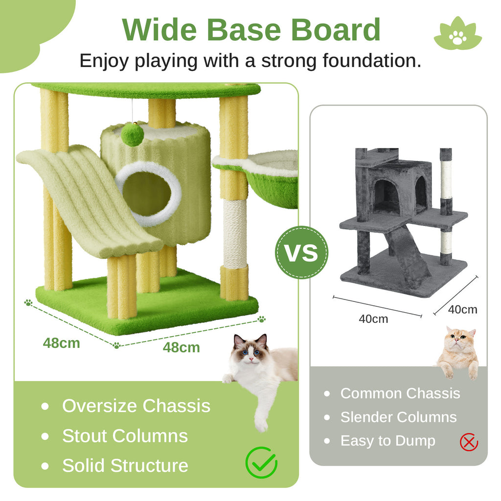 Dogat Extra - Large Cat Activity Tree Tower - 162cm Cat Condo with Hammock - Ideal for Both Adult Cats and Kittens! A Must - Have for Feline Fun and Comfort.