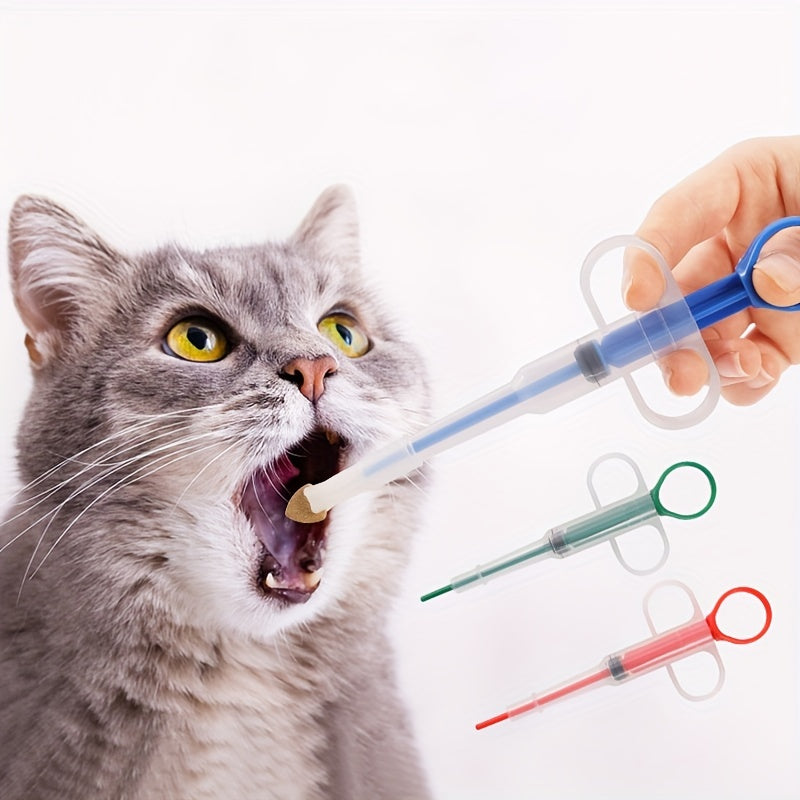 Pet Medicine Feeder For Dog And Cat, Pet Piller Guns Dog Pill Shooters Cat Tablet Soft Tip Syringes Double-headed Needle Feeding Dispenser Tool
