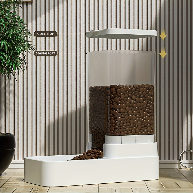 Uncharged Automatic Pet Feeder and Water Dispenser Set for Cats - Convenient, Hygienic, and Space-Saving Feeding Solution with Gravity-Fed Technology and Easy Cleaning Design