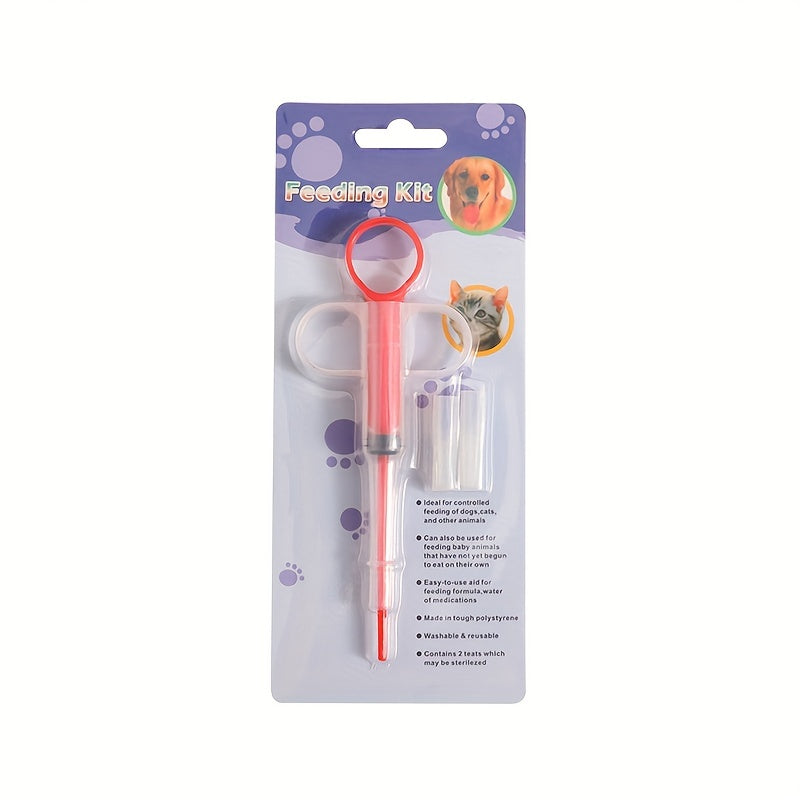 Pet Medicine Feeder For Dog And Cat, Pet Piller Guns Dog Pill Shooters Cat Tablet Soft Tip Syringes Double-headed Needle Feeding Dispenser Tool