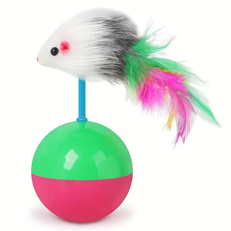 1pc Cat Toy Set, Mouse And Tumbler Toy Stick, Can Provide Exercise And Fun For Cats