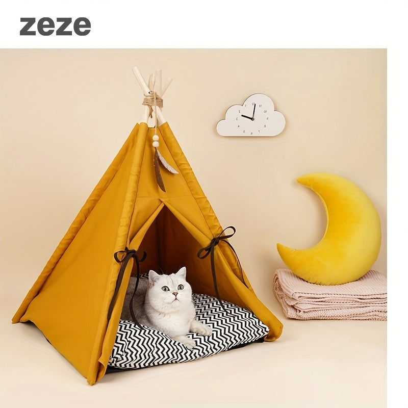 Pet Tent Portable Pet Tents For Small Dogs Or Cats, Puppy Bed Washable Dog Or Cat Houses With Cushion