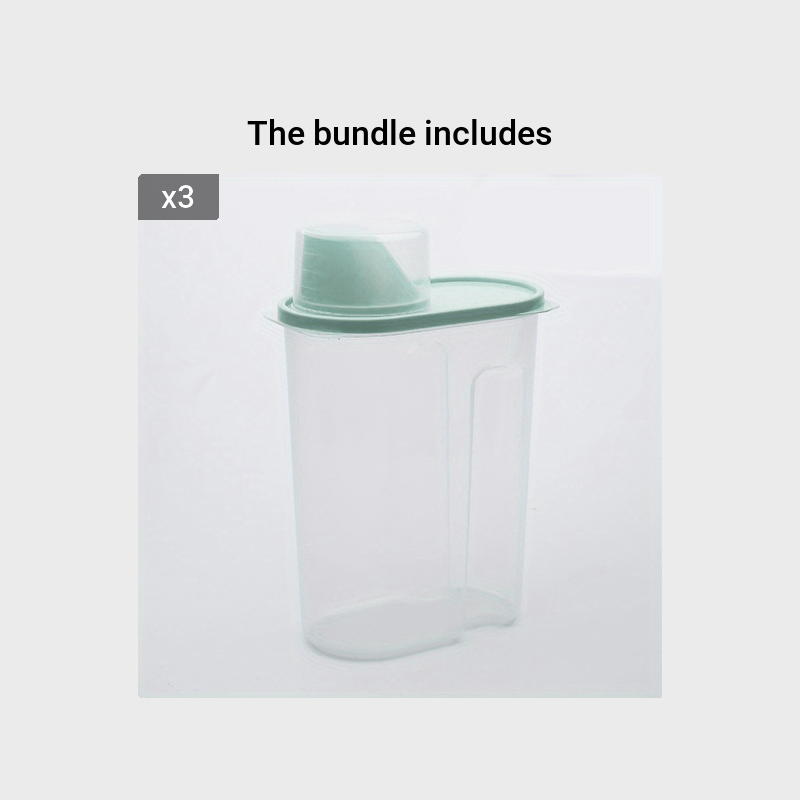 Airtight Pet Food Storage Containers With Lids - 2.5L Plastic Containers For Moisture-Proof Storage Of Dry Food And Snacks For Dogs And Cats