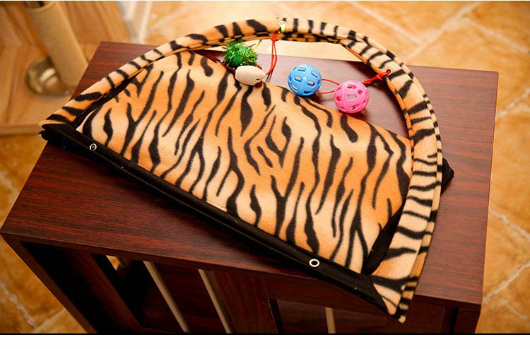 Interactive Cat Toy Rocking Activity Mat Swing Playing Station With Sisal Scratching Area, Hanging Toy, Rolling Ball For Cats And Kittens