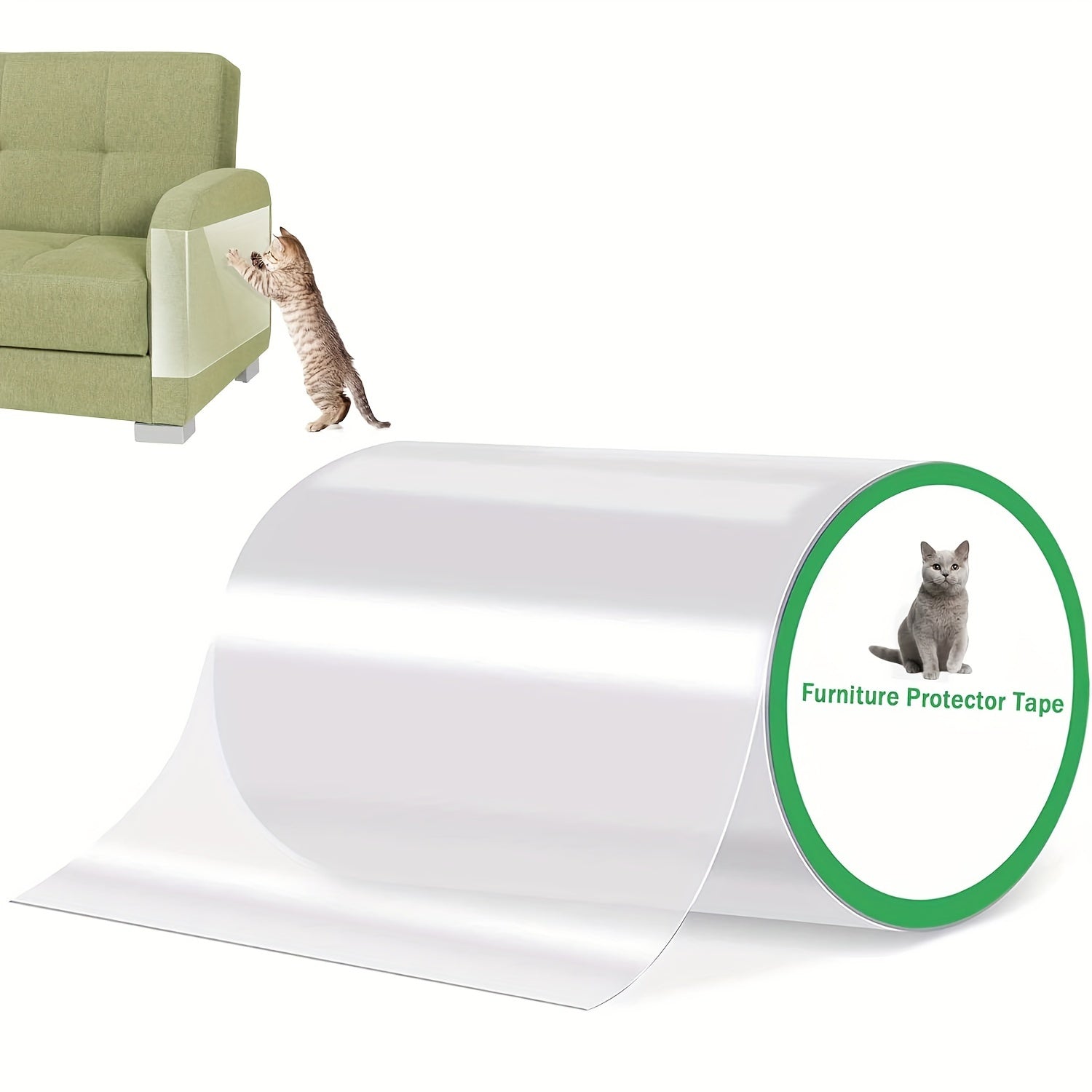 Cat Anti Scratch Tape, Transparent Furniture Protector For Sofa, Couch, Carpet, Door