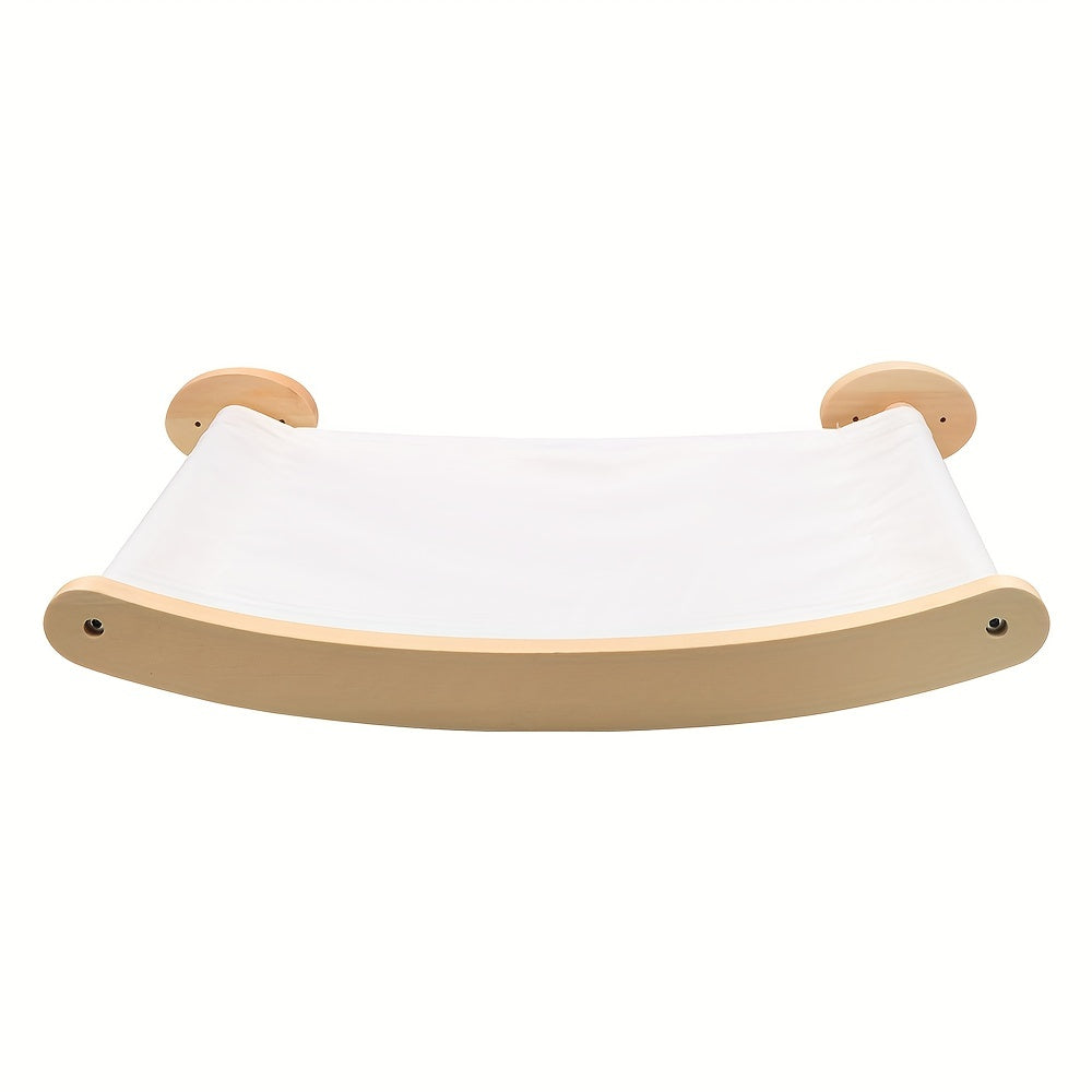 1pc Cozy Wall Mounted Cat Hammock Bed - Pet Shelf Seat Sleeping Bed with Soft Cushion and Easy Installation - Space-Saving Design for Small Homes