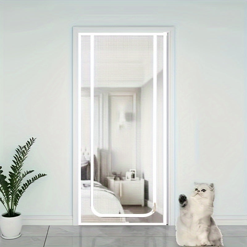 Durable Double Line Sewing Cat Proof Door Curtain - Pet Gate for Cats, Made of Sturdy PP Material