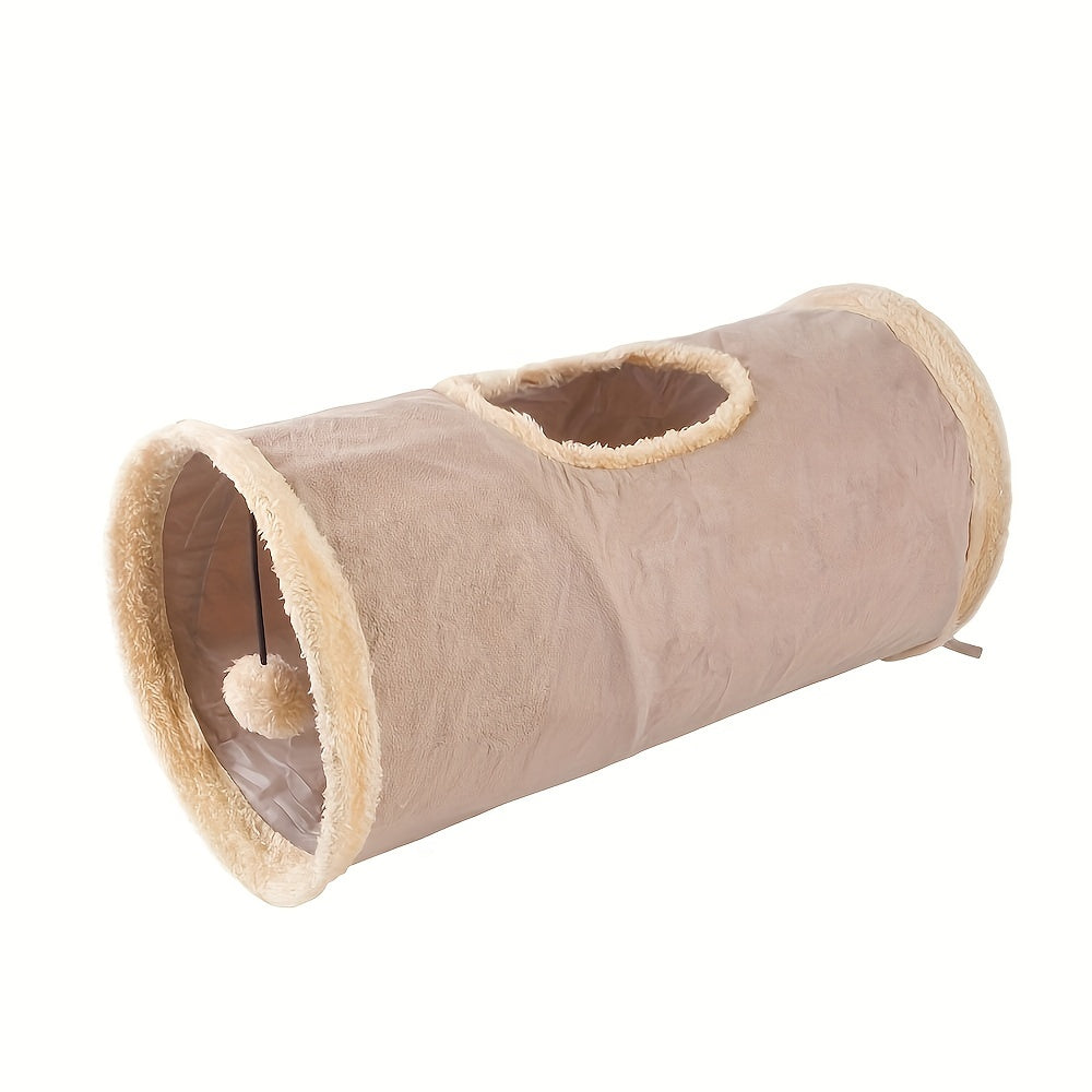 Foldable Fun Tunnel - Tunnels for Cats and Dogs, Interactive Pet Toy, Collapsible Storage, Durable, Easy to Assemble, Portable, Space-Saving Design for Indoor Play and Exercise