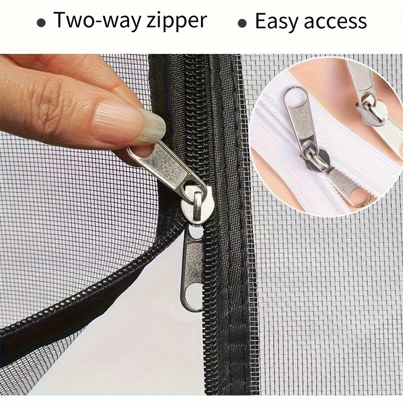 Durable Double Line Sewing Cat Proof Door Curtain - Pet Gate for Cats, Made of Sturdy PP Material