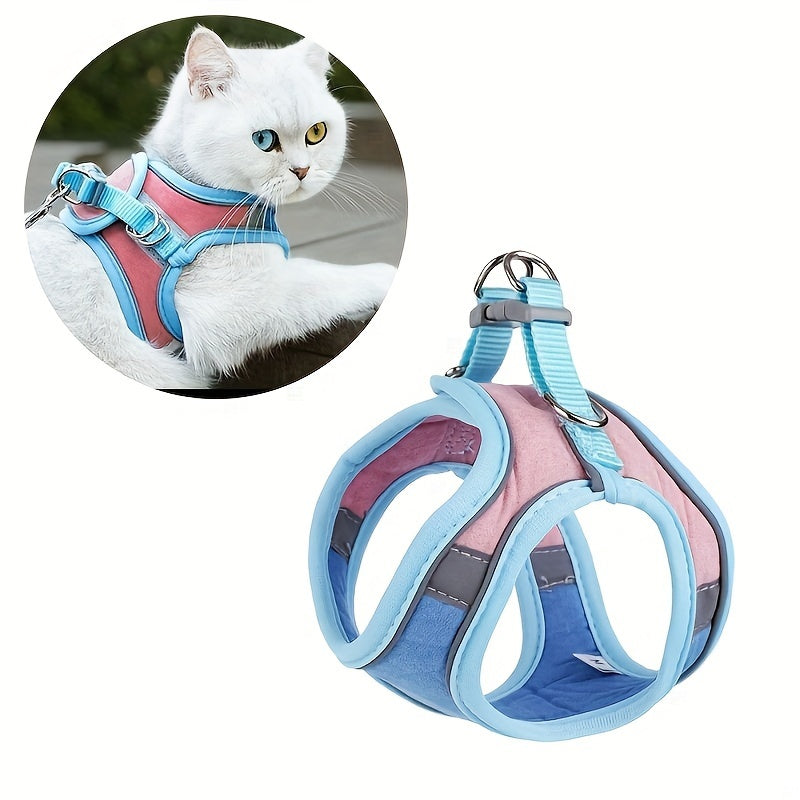 Ultimate Escape-Proof Cat Walking Harness Vest - Adjustable, Anti-Leak, Breathable, Reflective, Comfortable Design - Perfect for Outdoor Adventures with Your Furry Friend!