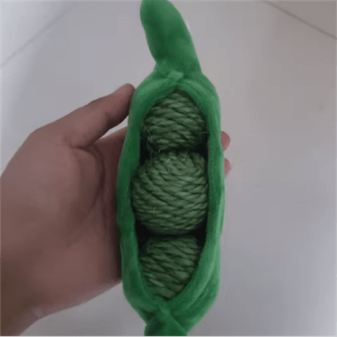 ZEZE Cat Hide-and-seek Toy Kitten Teasing Cat Stick Self Enjoyable Relieve Boredom Sisal Ball Cat Teeth Grinding Pea Toy Ball Supplies
