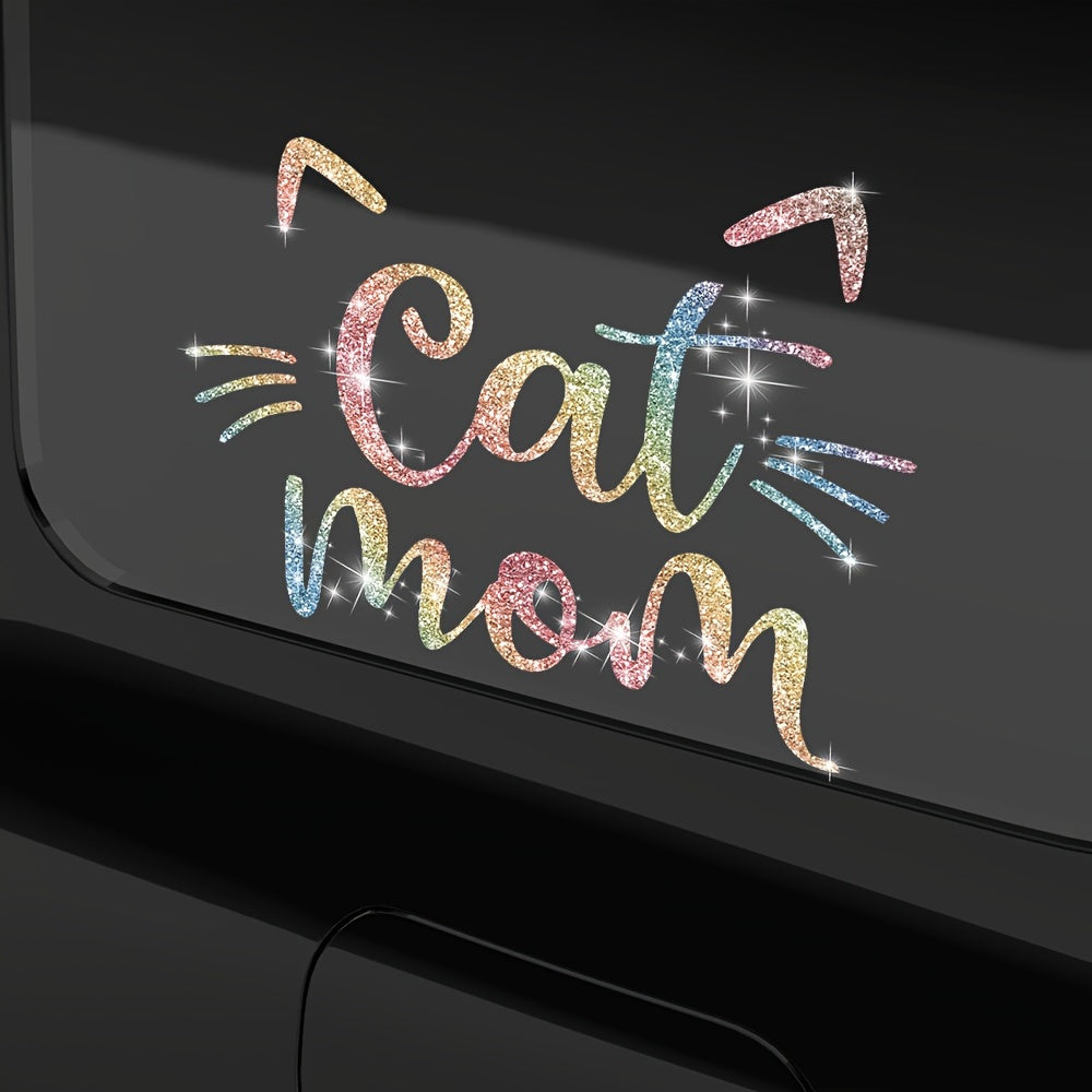 Cat Mother Ear Cat Whisker Claw Print Sticker, Vinyl Sticker For Car, Truck, Wall, Laptop Sticker