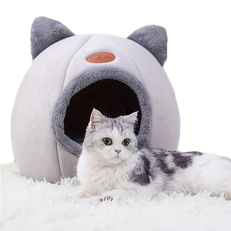Cat Beds For Indoor Cats, Non-slip Puppy Bed, Gray Cat Nest, Comfortable Pet House Cat Tent