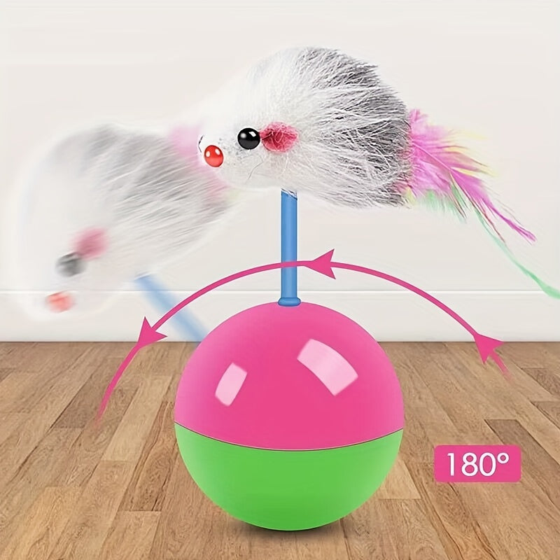 1pc Cat Toy Set, Mouse And Tumbler Toy Stick, Can Provide Exercise And Fun For Cats