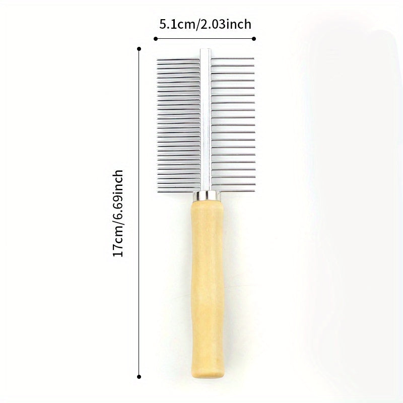 2-in-1 Pet Grooming Comb - Detangles & Smooths Fur for Cats, Dogs & More, Pet Grooming Supplies, Cat Comb
