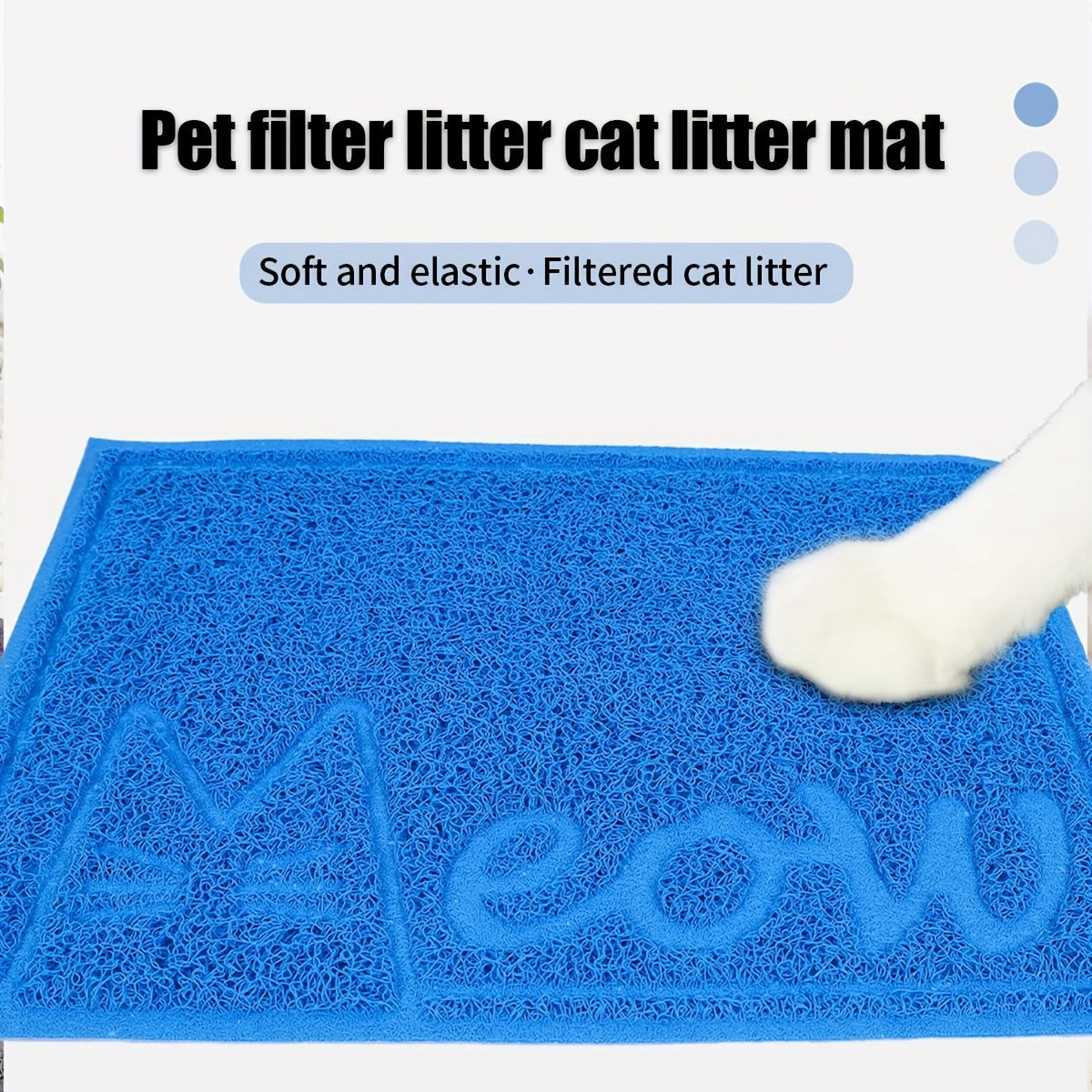 1pc Letter Print Cat Litter Mat - Waterproof, Urine Proof, Non-Slip Mat For Cat Litter & Cleaning