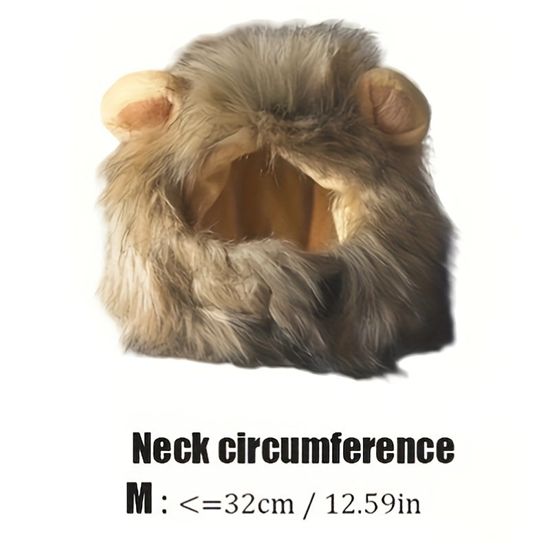 Furry Feline Wig - Soft, Breathable Polyester Pet Costume Accessory with Adorable Ears for Kitty Dress Up, Cosplay, Photo Shoots, and Everyday Play - Comfortable, Durable, and Easy to Clean