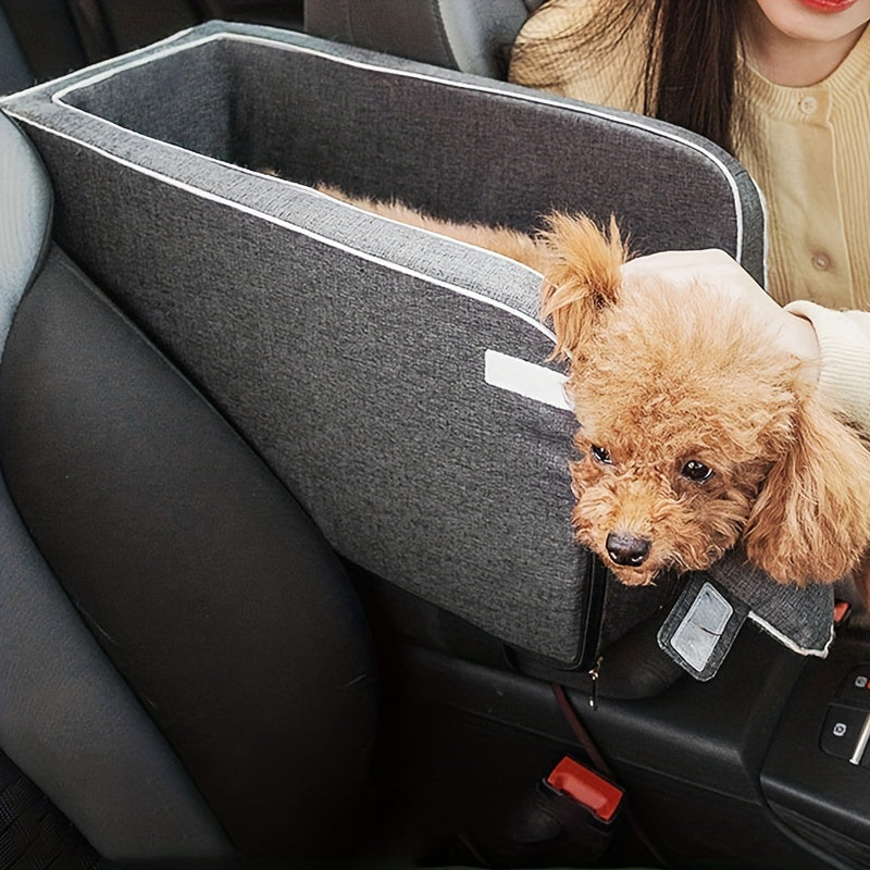 Portable Dog & Cat Booster Seat, Travel Carrier, Car Mat & Central Control For Maximum Comfort & Safety