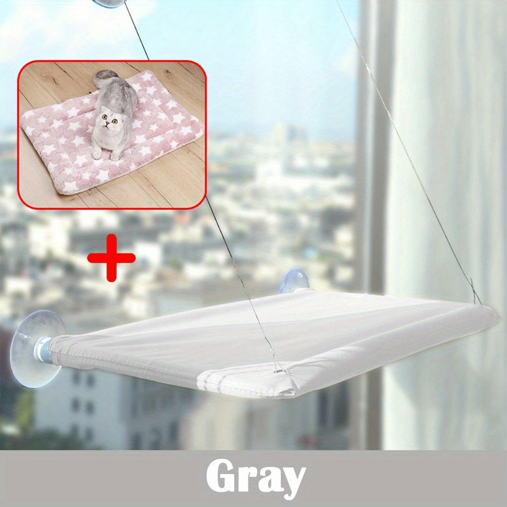 Ultra-Soft Cat Window Hammock Bed - Cozy Cloud-Like Perch for Feline Naptime - Securely Mounted, Enhances Cats View - Perfect Space-Saving Solution for Cat Lovers