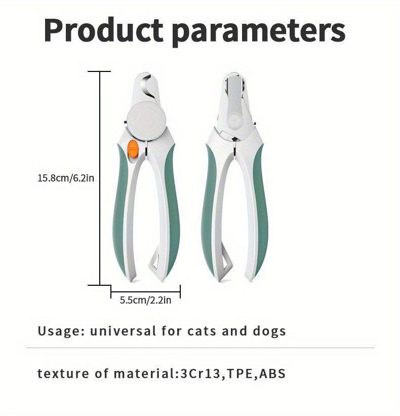 Brighten Up Pet Grooming with LED Light Pet Nail Clipper - Perfect for Dogs & Cats!