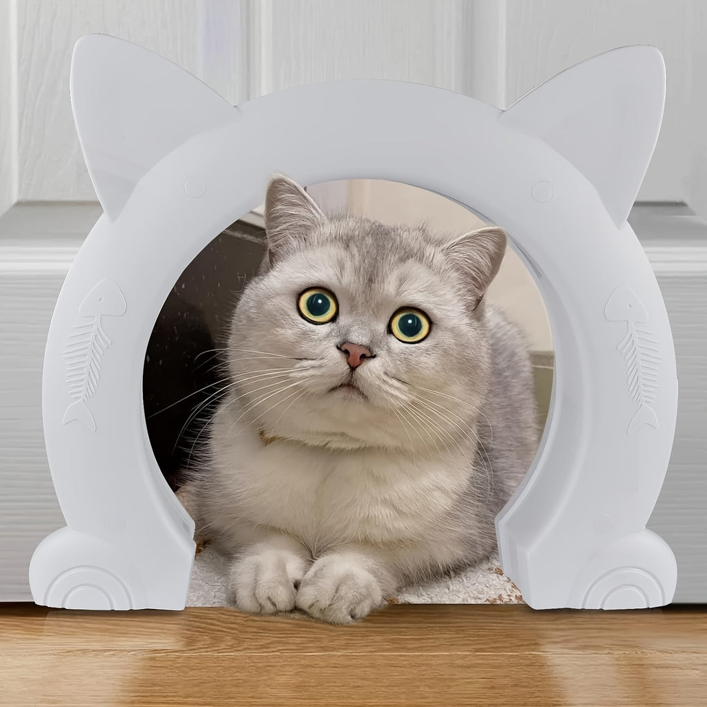 1pc Kitty Shaped Interior Cat Door - Pet Doors for Cats with Easy Installation and Space-Saving Design - Durable and Sturdy Cat Hole for Safe Passage