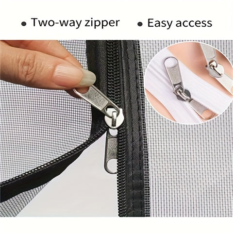 Durable Double Line Sewing Cat Proof Door Curtain - Pet Gate for Cats, Made of Sturdy PP Material