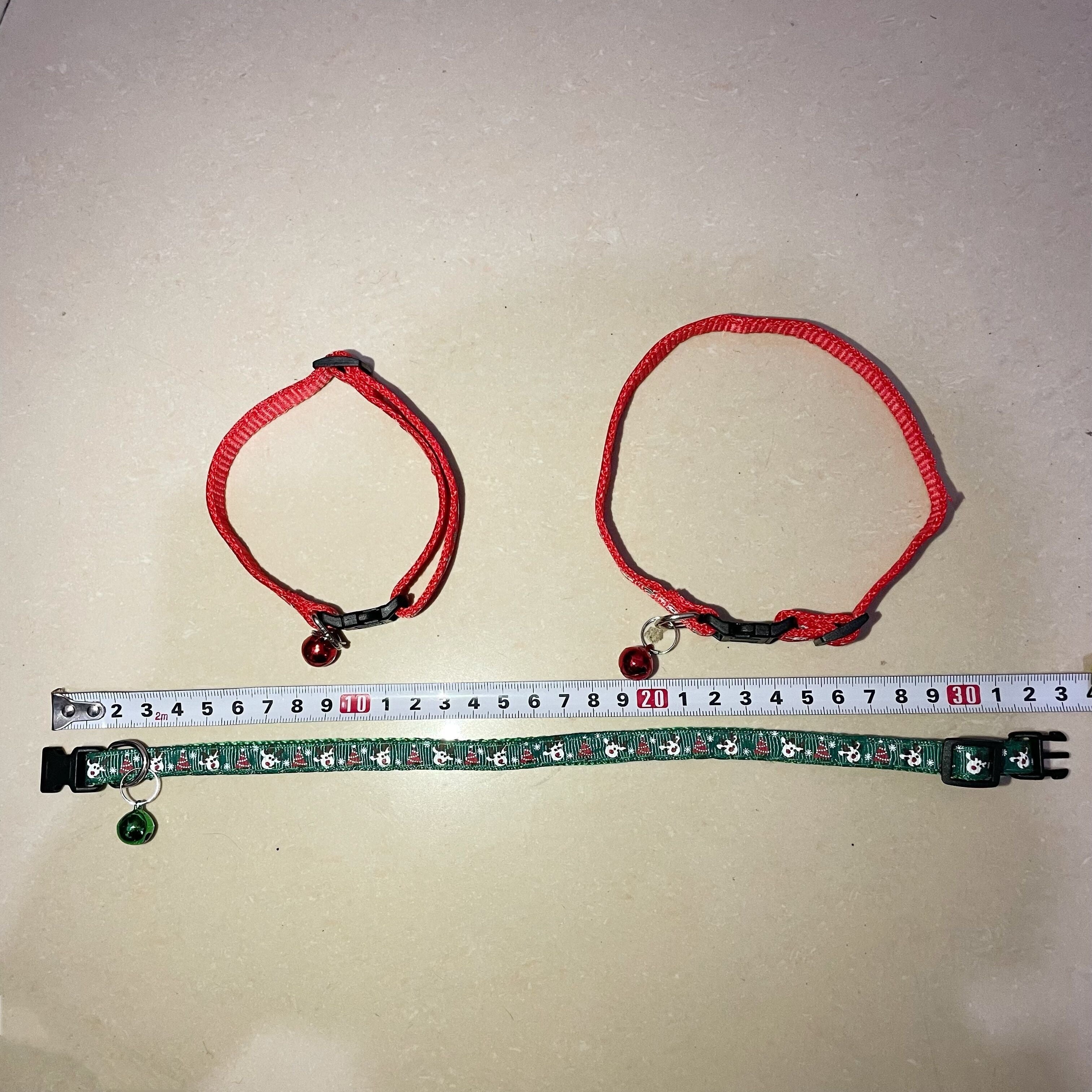 Pet Collar Christmas Nylon Cat Collar Adjustable Holiday Pet Collar, Pet Christmas Gift
