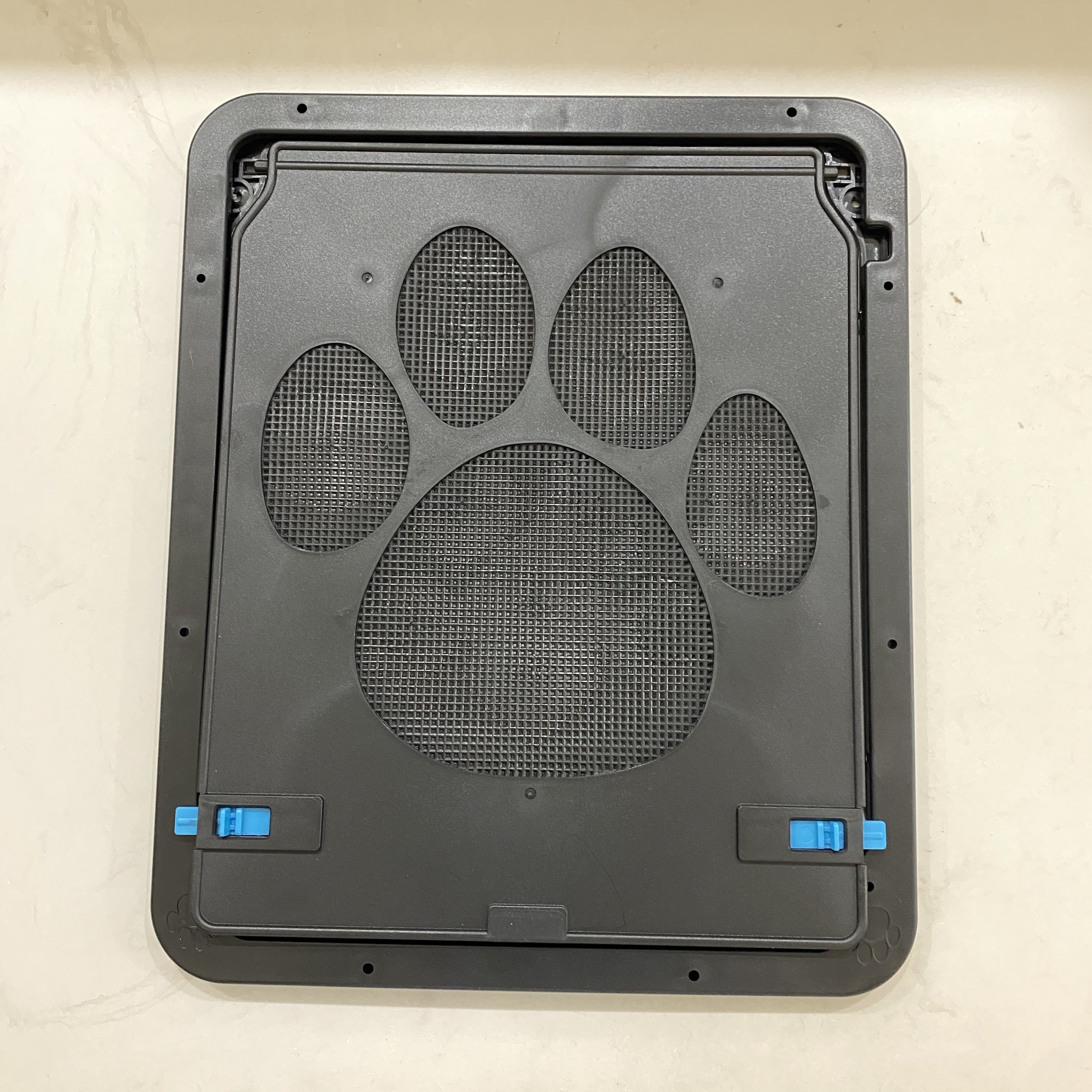 SureFlap Microchip Cat Door with EVA Material, 4-Way Locking Pet Door, Ideal for Small Dogs & Cats, Easy Installation, Sturdy Design with Paw Print Pattern