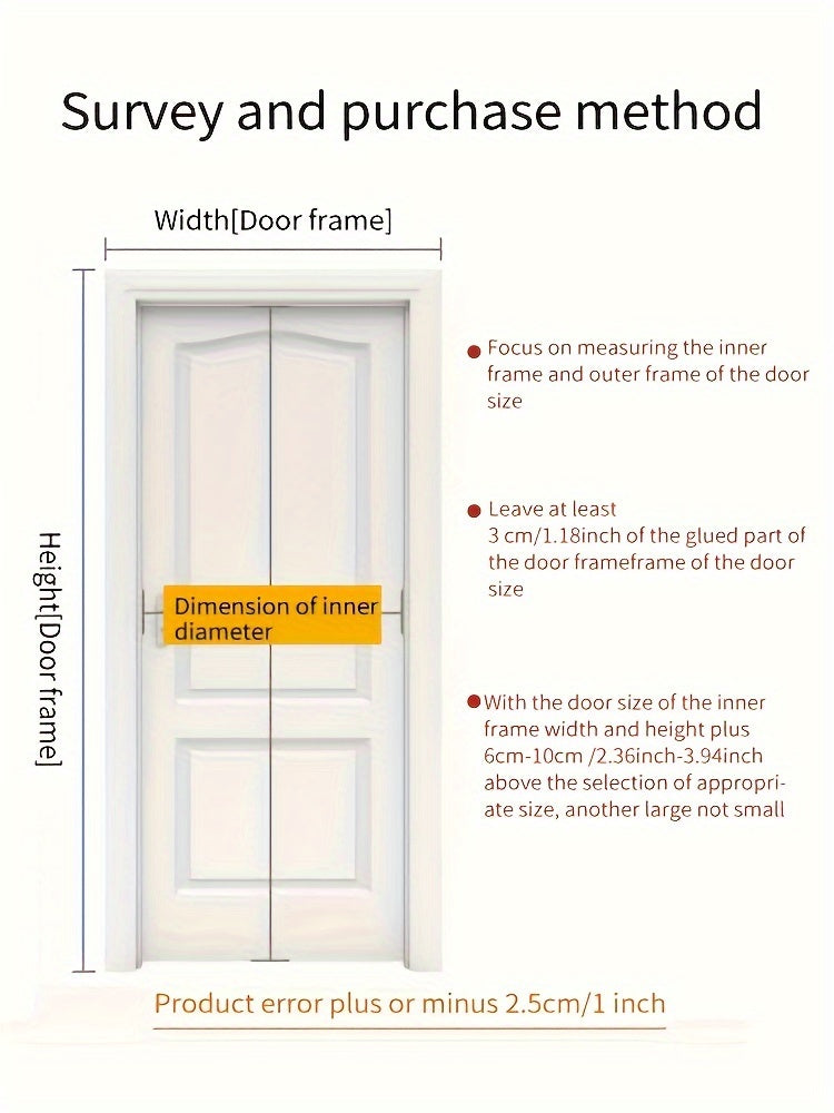 Durable Double Line Sewing Cat Proof Door Curtain - Pet Gate for Cats, Made of Sturdy PP Material