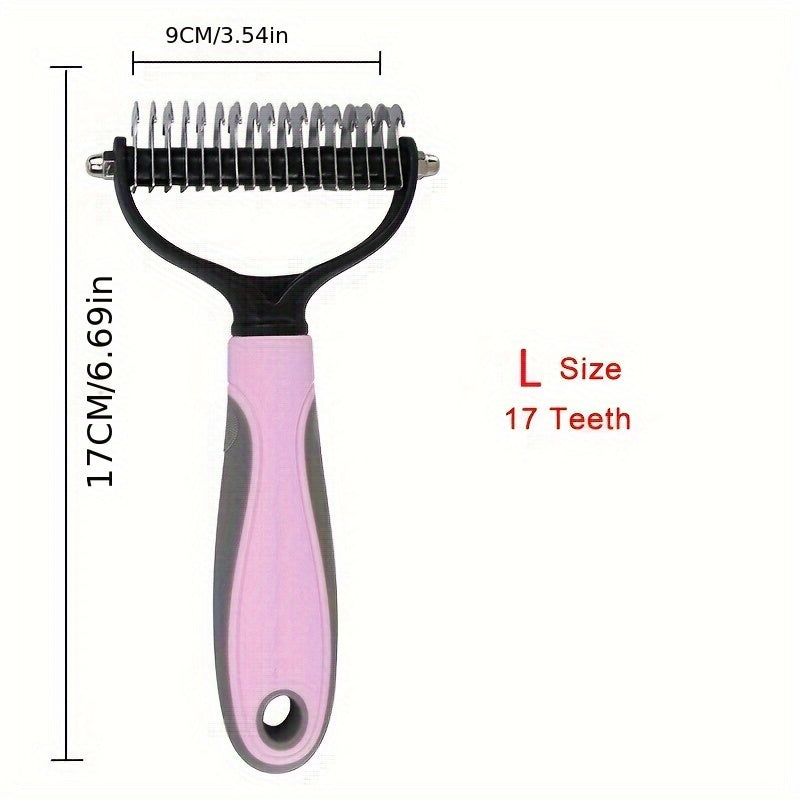 Premium Pet Hair Knot Cutter Comb - Dual-Action Grooming Tool for Effortless Mat Removal - Safe & Effective on Dogs and Cats - Ideal for All Fur Types