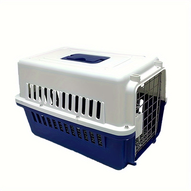 1pc Portable Hard-Sided Cat Carrier Aviation Box - Buckle Closure, Suitable For Cats, Rabbits, Small Pets, Easy To Detach