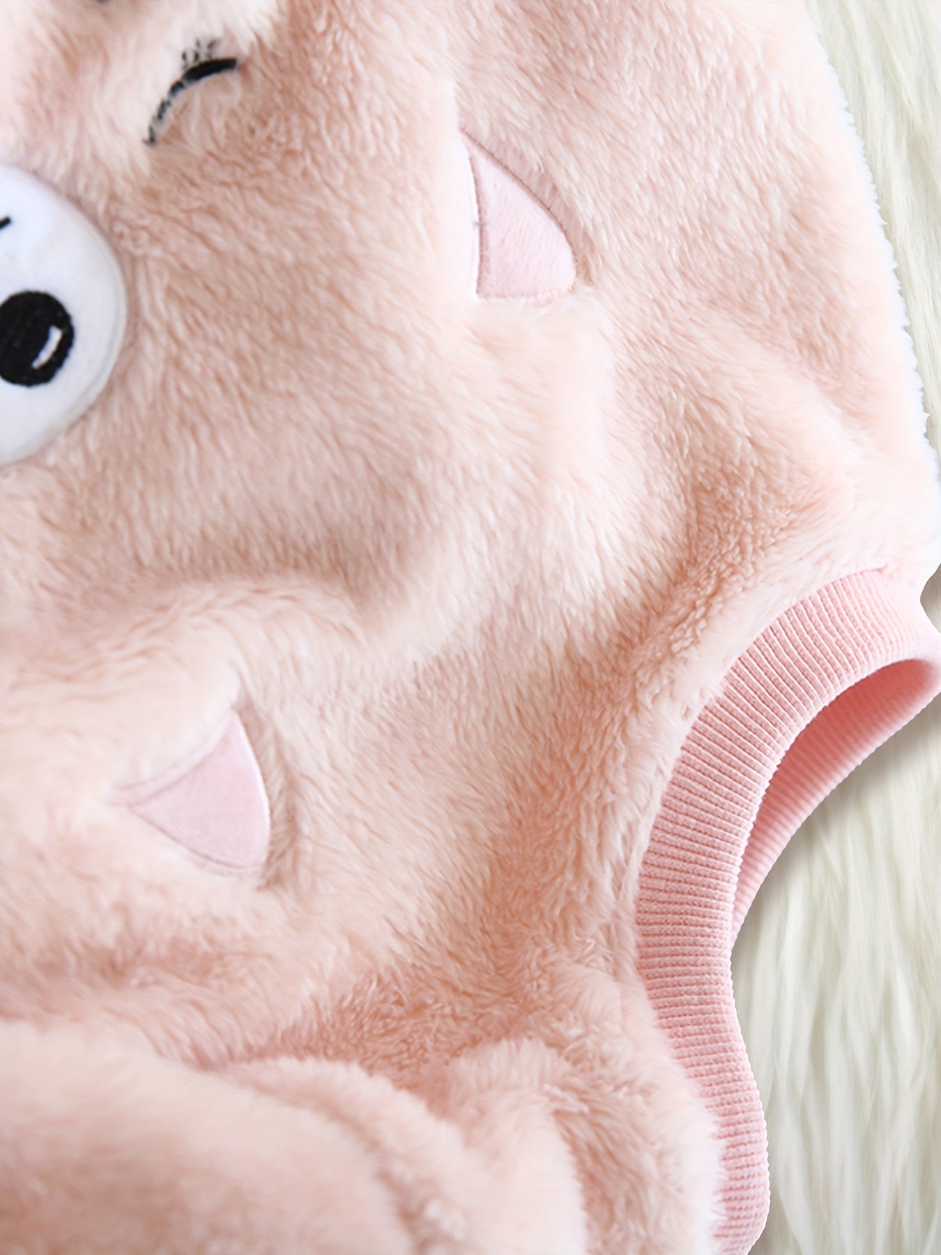 Girl's Cat Embroidered Outfit 2pcs, Fuzzy Fleece Sweatshirt & Jogger Pants Set, Soft Loungewear, Kid's Clothes For Spring Fall