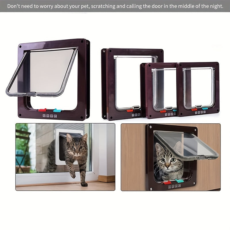 Advanced Pet Door - Ultra-Secure, Hassle-Free, Multi-Function Two-Way Pet Passage for Unrestricted Access, Suitable for Both Cats and Dogs Anytime