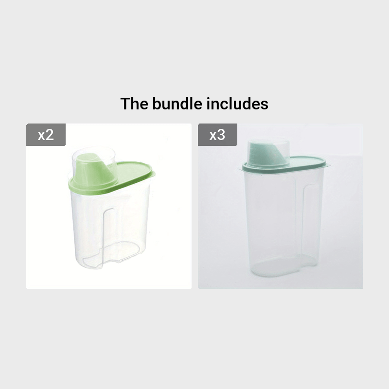 Airtight Pet Food Storage Containers With Lids - 2.5L Plastic Containers For Moisture-Proof Storage Of Dry Food And Snacks For Dogs And Cats