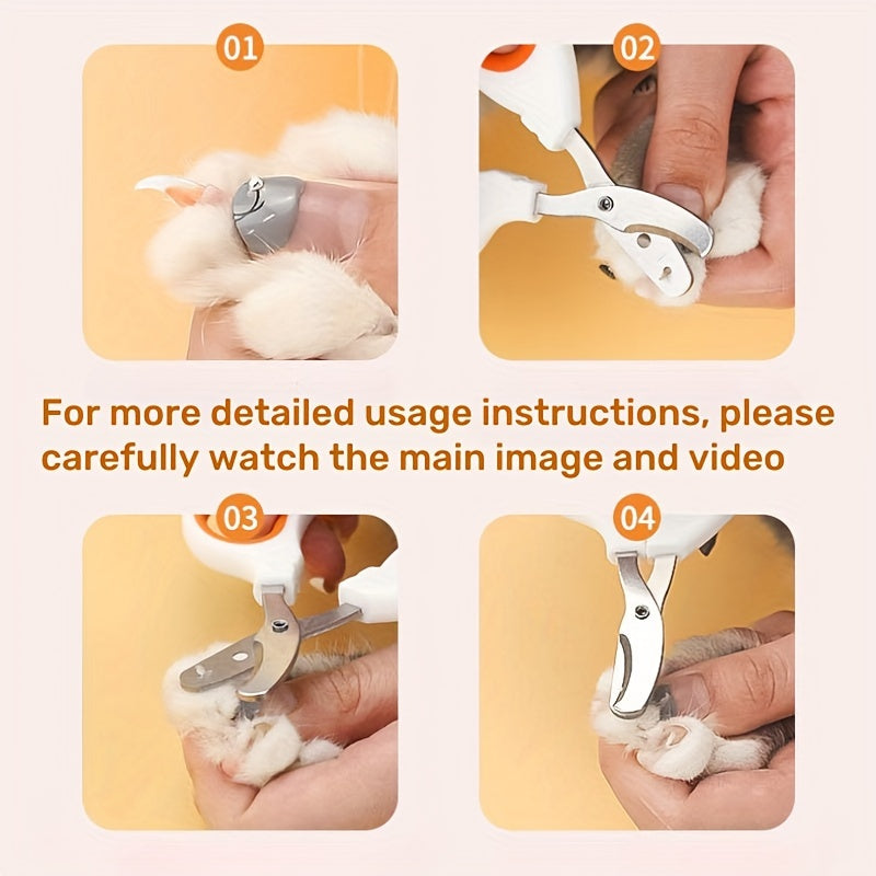 1pc Stainless Steel Cat Nail Clipper Scissors with Double Hole for Safe and Easy Trimming, Professional Grooming Grinding Tool for Healthy Paws