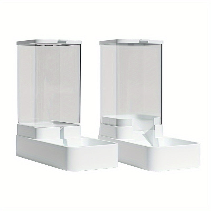 Uncharged Automatic Pet Feeder and Water Dispenser Set for Cats - Convenient, Hygienic, and Space-Saving Feeding Solution with Gravity-Fed Technology and Easy Cleaning Design