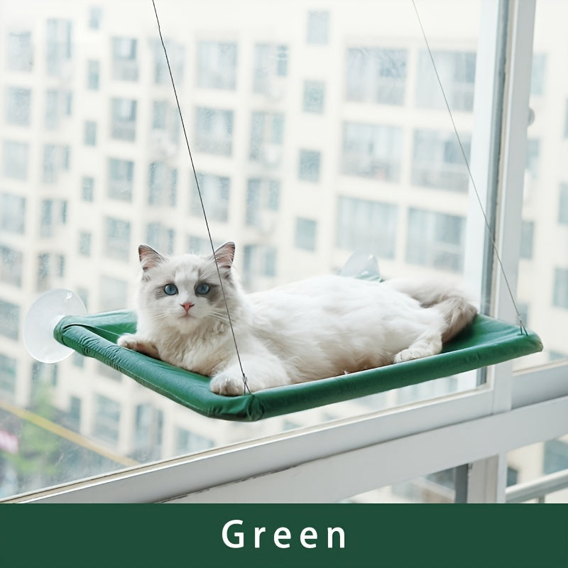 Cozy Cat Window Perch Hammock - Removable Polyester, Easy Assembly, Ideal for Cats